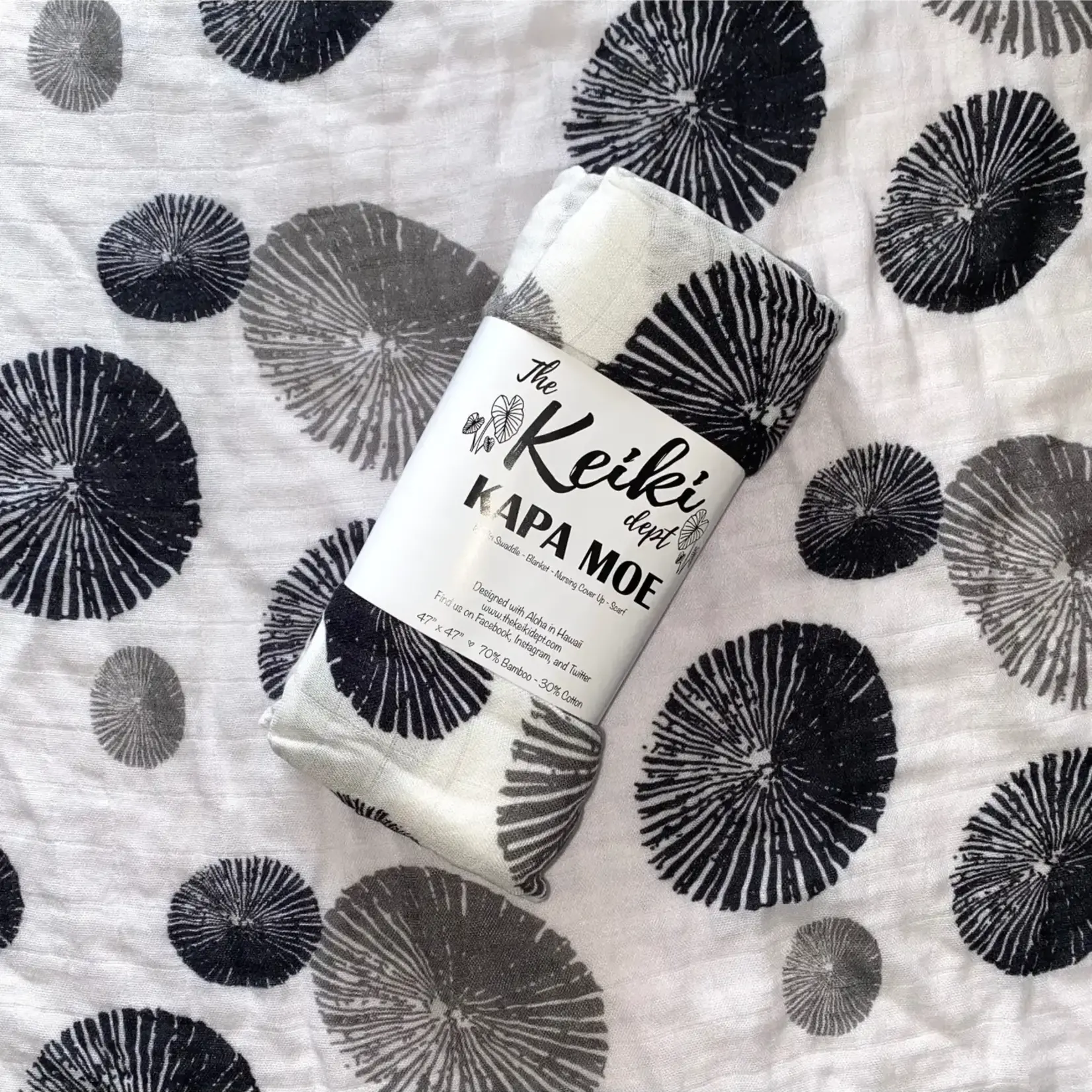 The Keiki Dept The Keiki Dept: Kapa Moe Muslin Swaddle Blanket