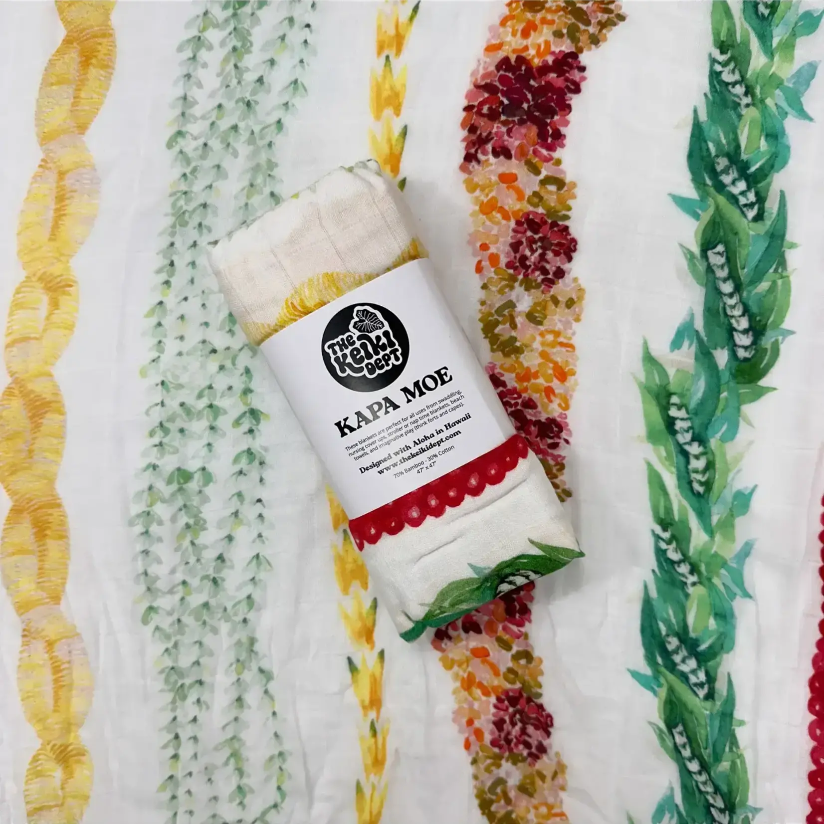 The Keiki Dept The Keiki Dept: Kapa Moe Muslin Swaddle Blanket