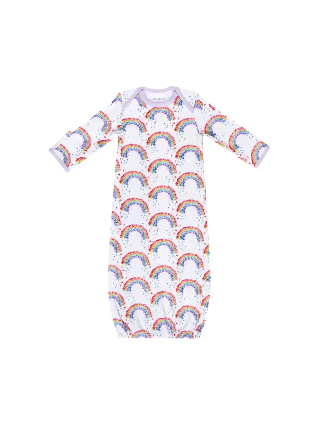 Coco Moon Coco Moon: Flower Shower Bamboo Layette Gown Soccer