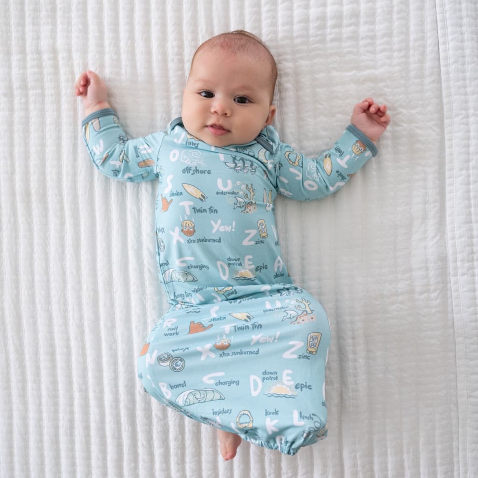 Coco Moon Coco Moon: Surfing ABCs Bamboo Layette Gown