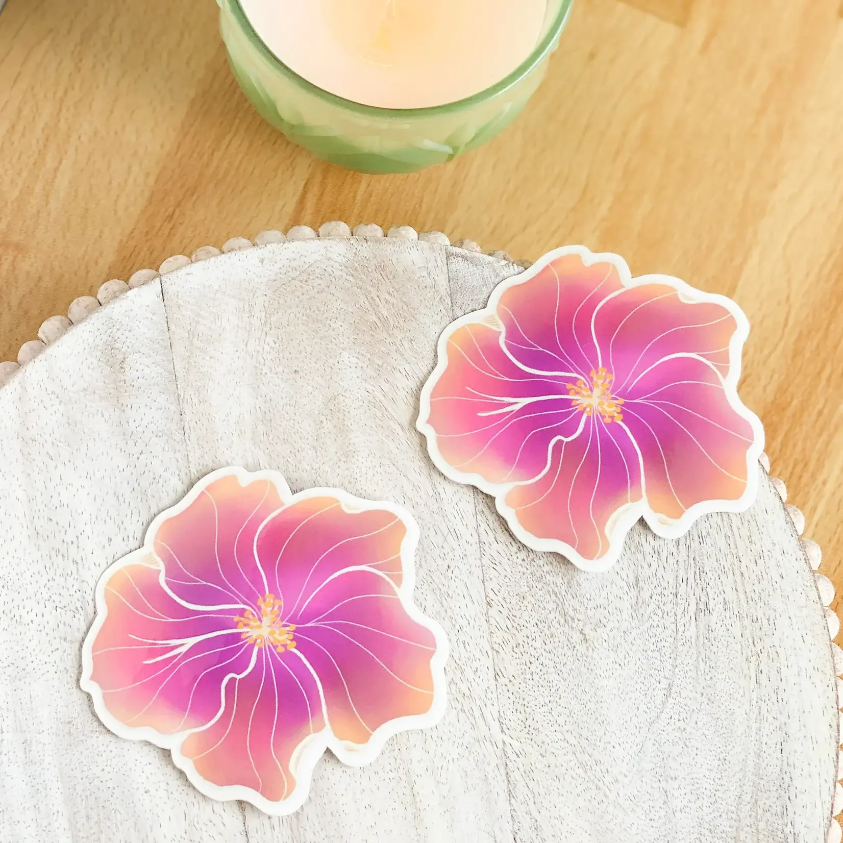 Design Jord Design Jord: Sunset Hibiscus Sticker