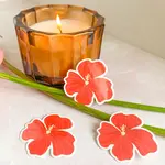 Design Jord Design Jord: Red Hibiscus Small Sticker