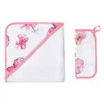 Coco Moon Coco Moon: Hibiscus Kiss Hooded Towel Set