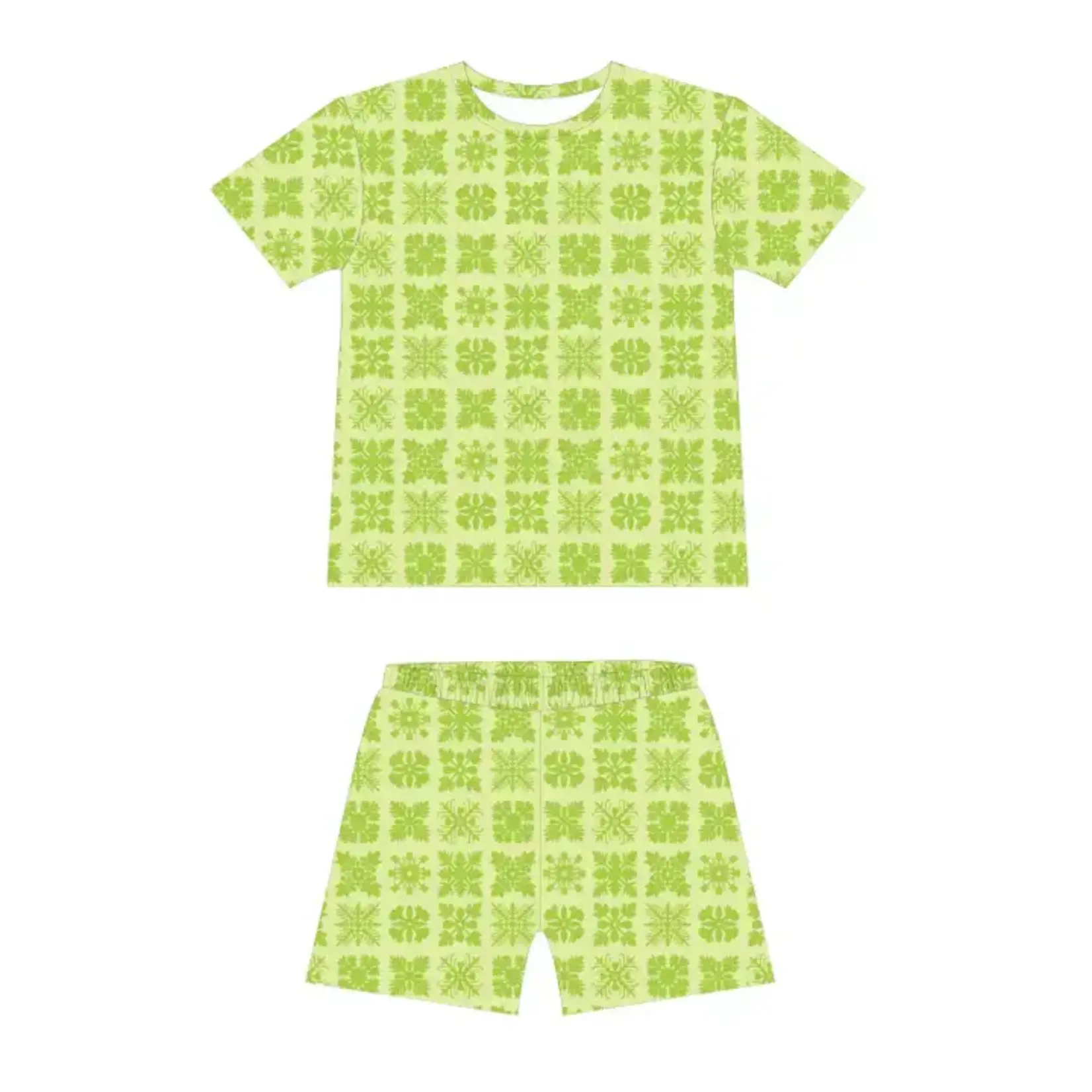 Coco Moon Coco Moon: Green Napuanani Women's Short Bamboo Pajamas