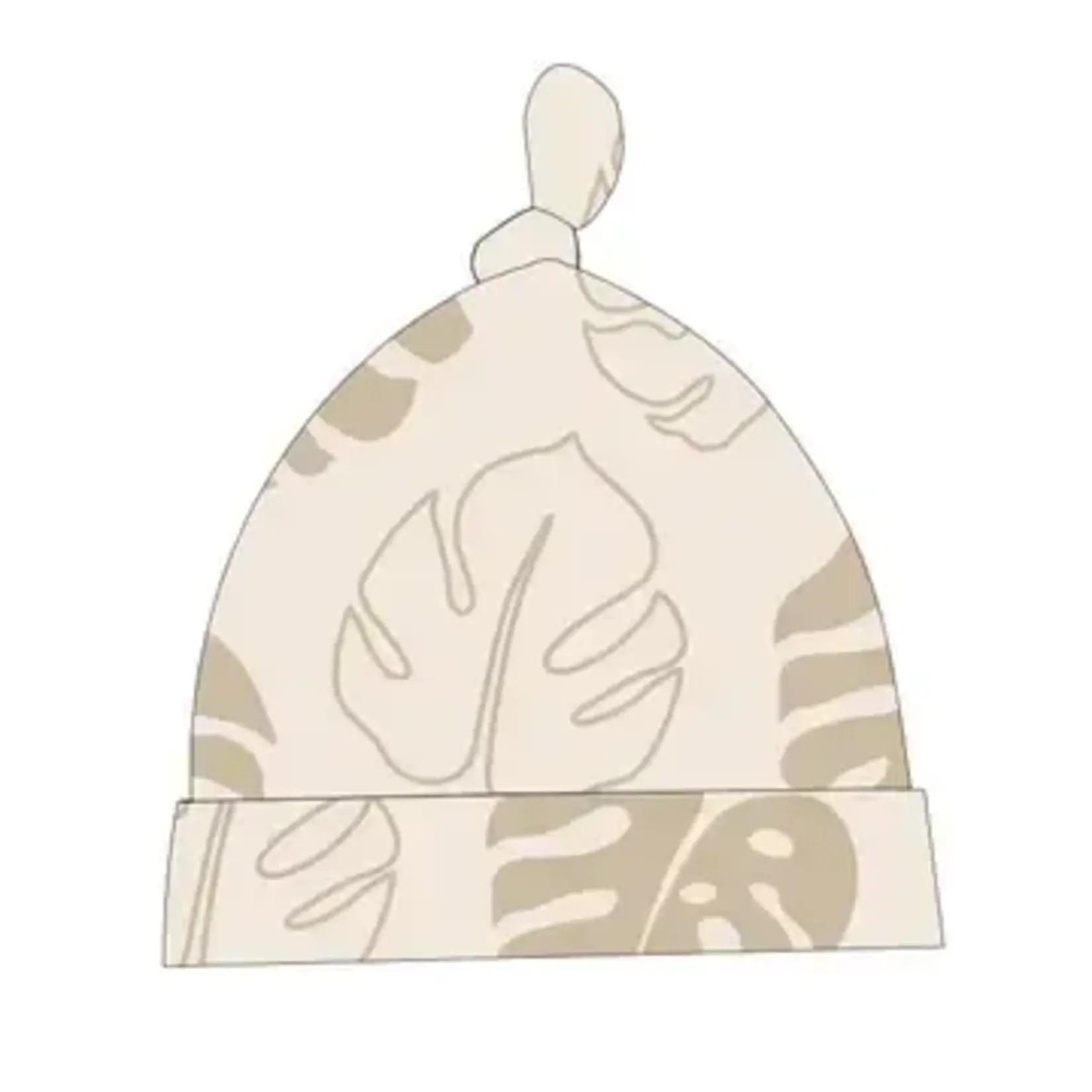 Coco Moon Coco Moon: Toasted Monstera Baby Bamboo Knotted Hat