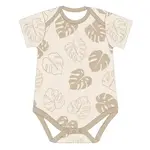 Coco Moon Coco Moon: Toasted Monstera Baby Bamboo Onesie