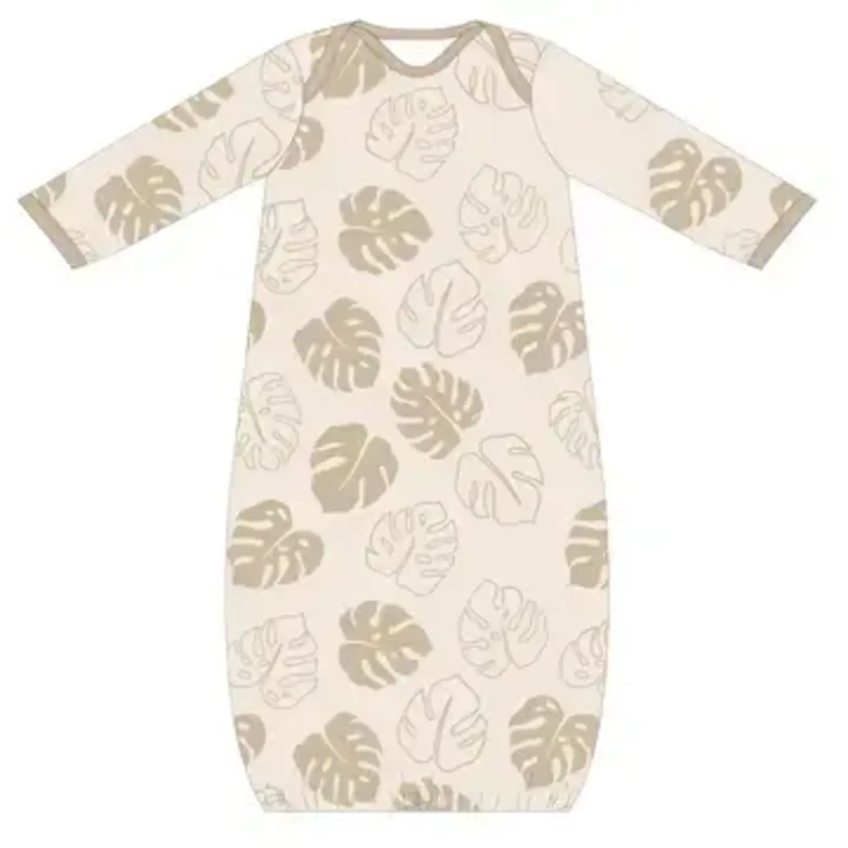 Coco Moon Coco Moon: Toasted Monstera Baby Bamboo Layette Gown