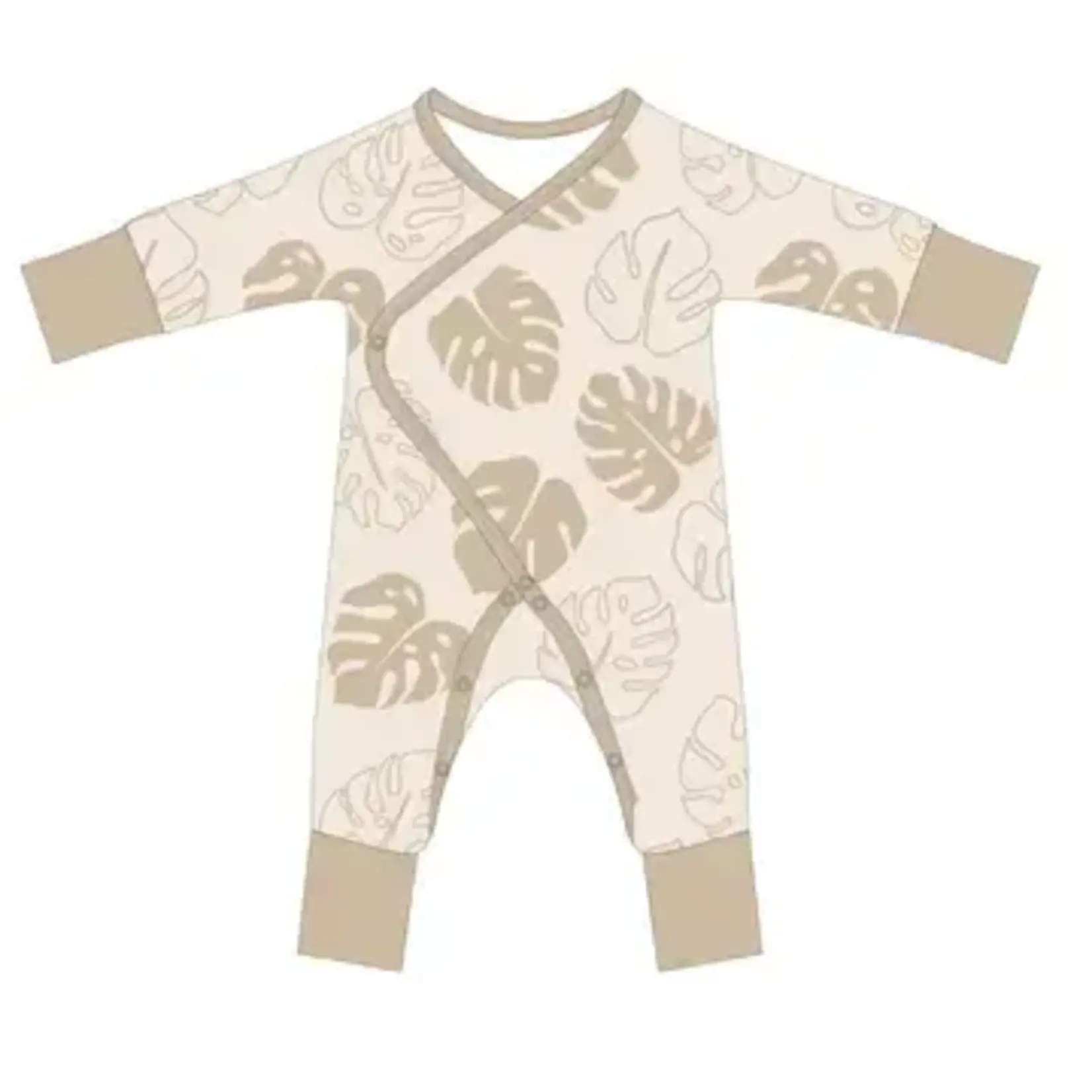 Coco Moon Coco Moon: Toasted Monstera Bamboo Wrap Coverall