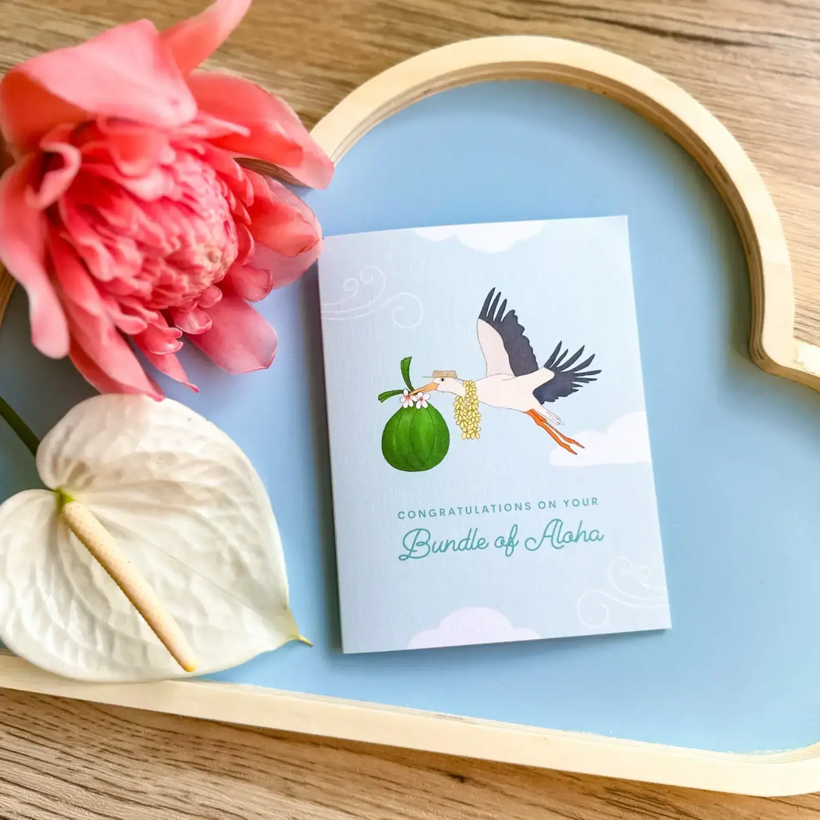 Design Jord Design Jord: Bundle of Aloha-New Baby Greeting Card