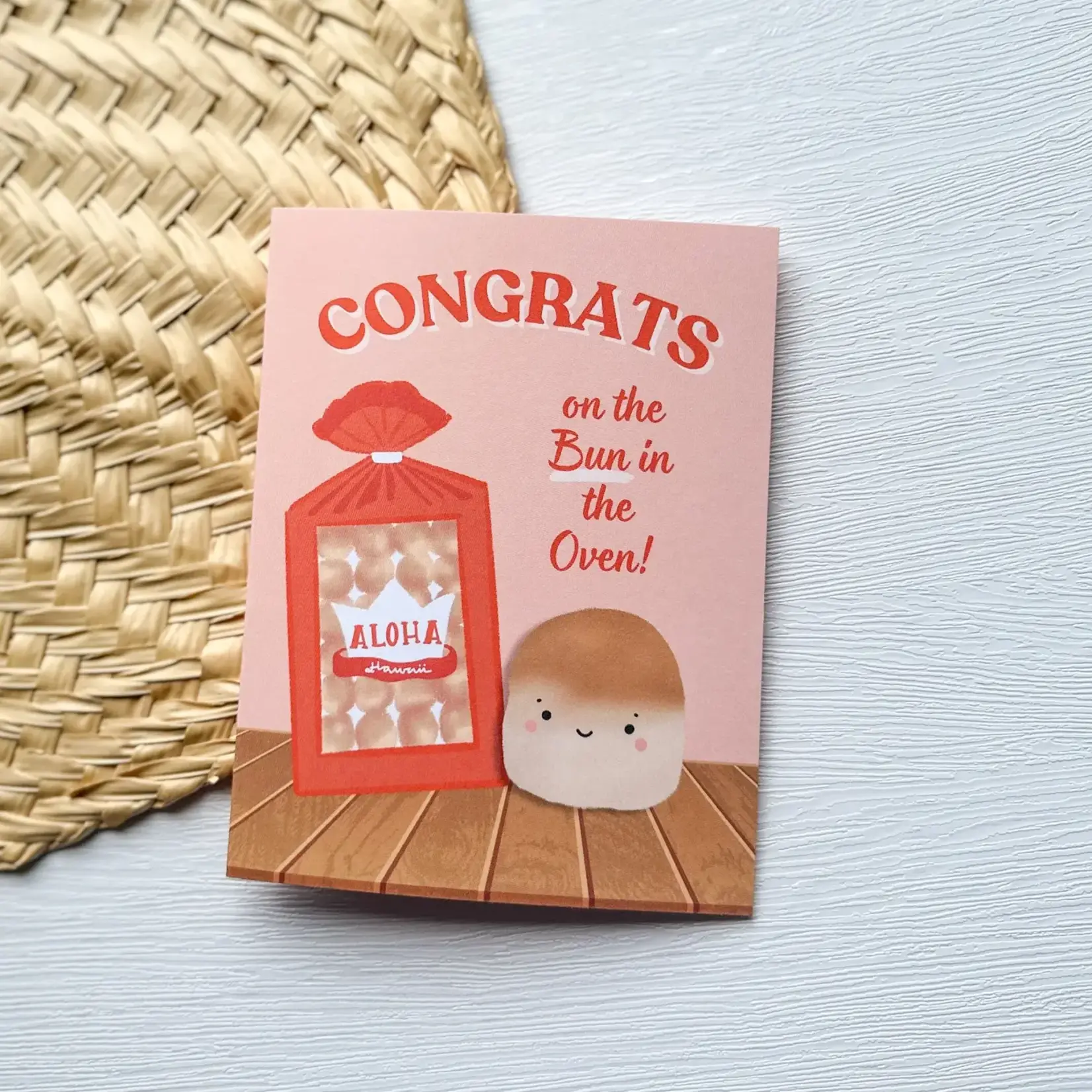Design Jord Design Jord: Hawaiian Bun in the Oven-Greeting Card