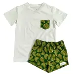 Kaleimamo Hawaii Kaleimamo: Pālule Pākeke & Lole Wāwae (Pocket Tee and Shorts Set)
