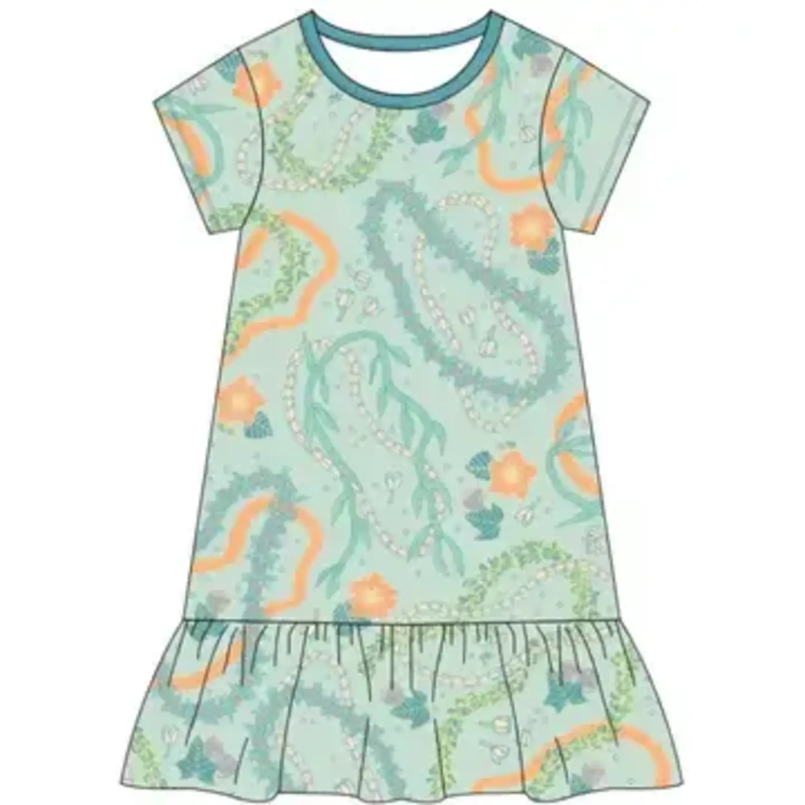 Coco Moon Coco Moon: Ruffle Hem Bamboo T-Shirt Dress