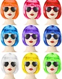 Beauty Junkee Collection Halloween Wig & Glasses Set Red One Size