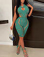Beauty Junkee Collection See Through Backless Knit Romper