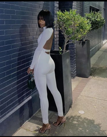 Beauty Junkee Collection Long Sleeve Backless Jumpsuit