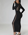 Beauty Junkee Collection Mesh Contrast Pencil Dress