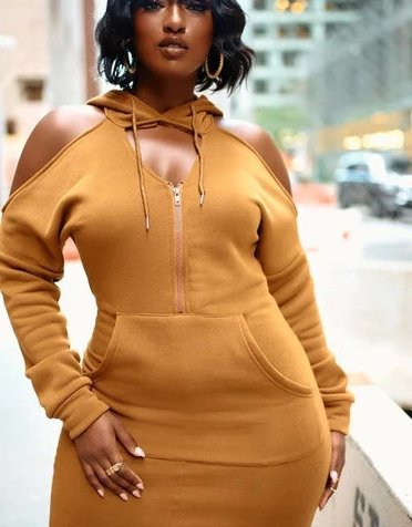 Beauty Junkee Collection Hooded Off The Shoulder Jersey Dress