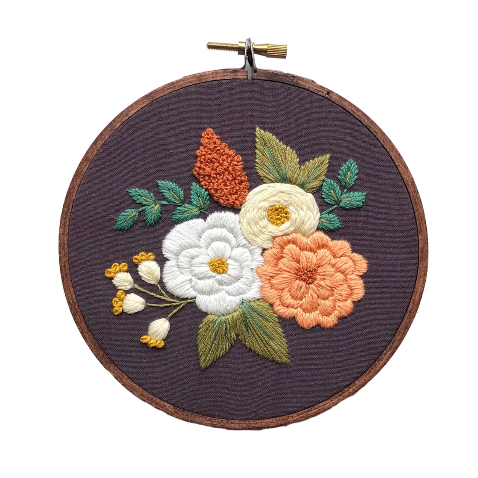 Hoffelt Hannah Rose Embroidery Kit | 5” Amethyst