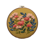 Hoffelt Embroidery Bouquet  | 7” Mustard