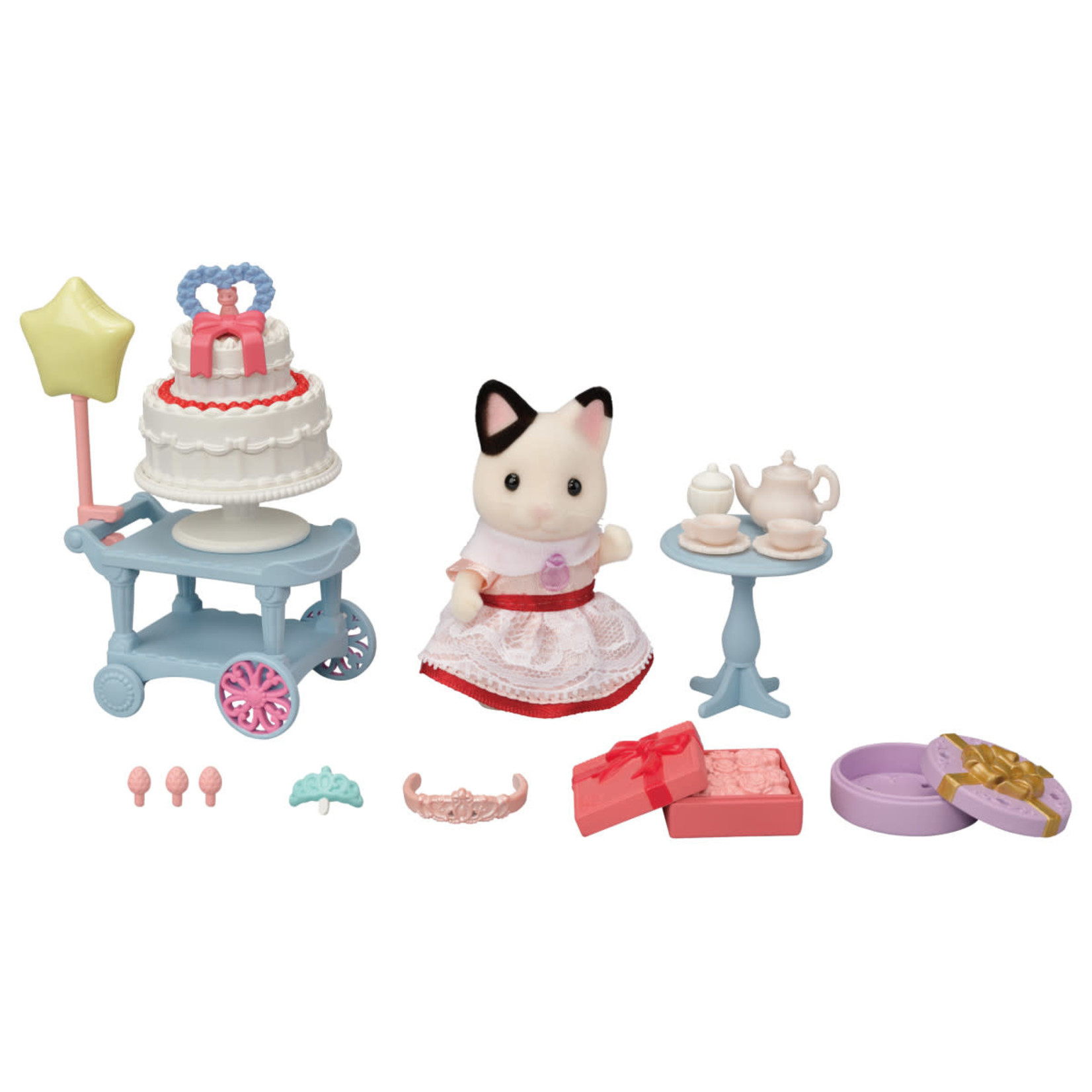 Calico Critters Calico Critters Party Time Playset Tuxedo Cat Gir