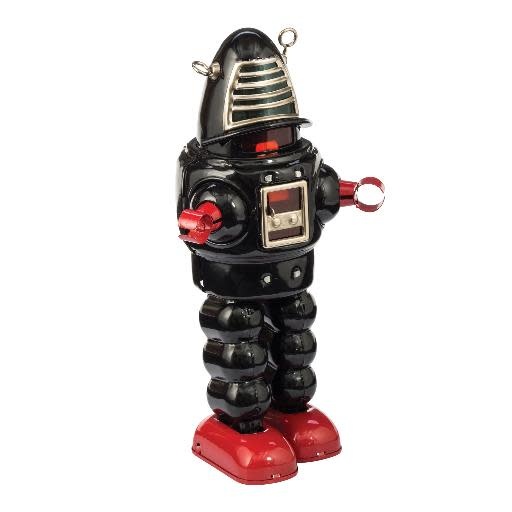 Wind Up Robot Planet Blk/Red/C - Toy Joy