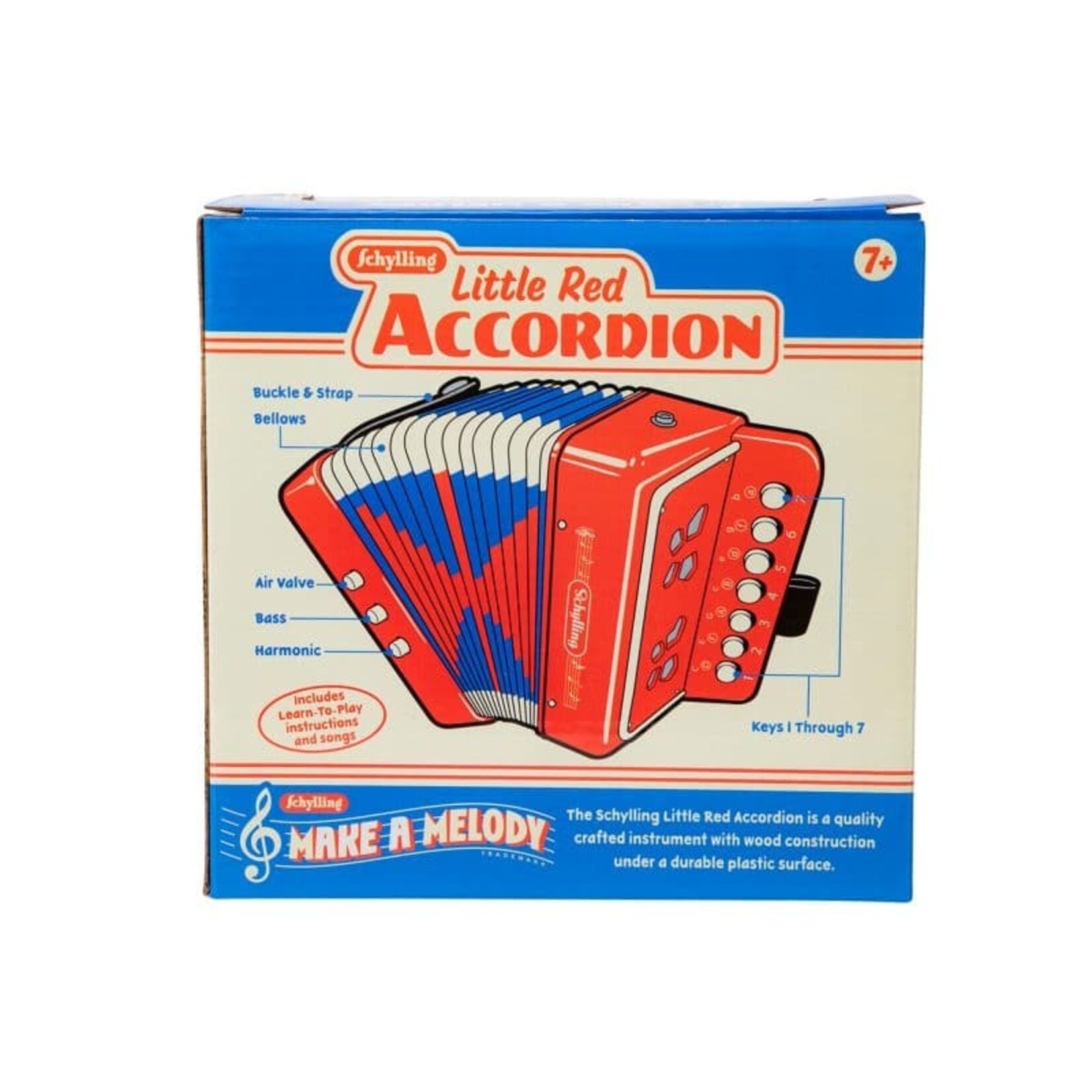 JOYSAE 7 Keys 2 Bass Accordion Kids Accordion Toy Solo