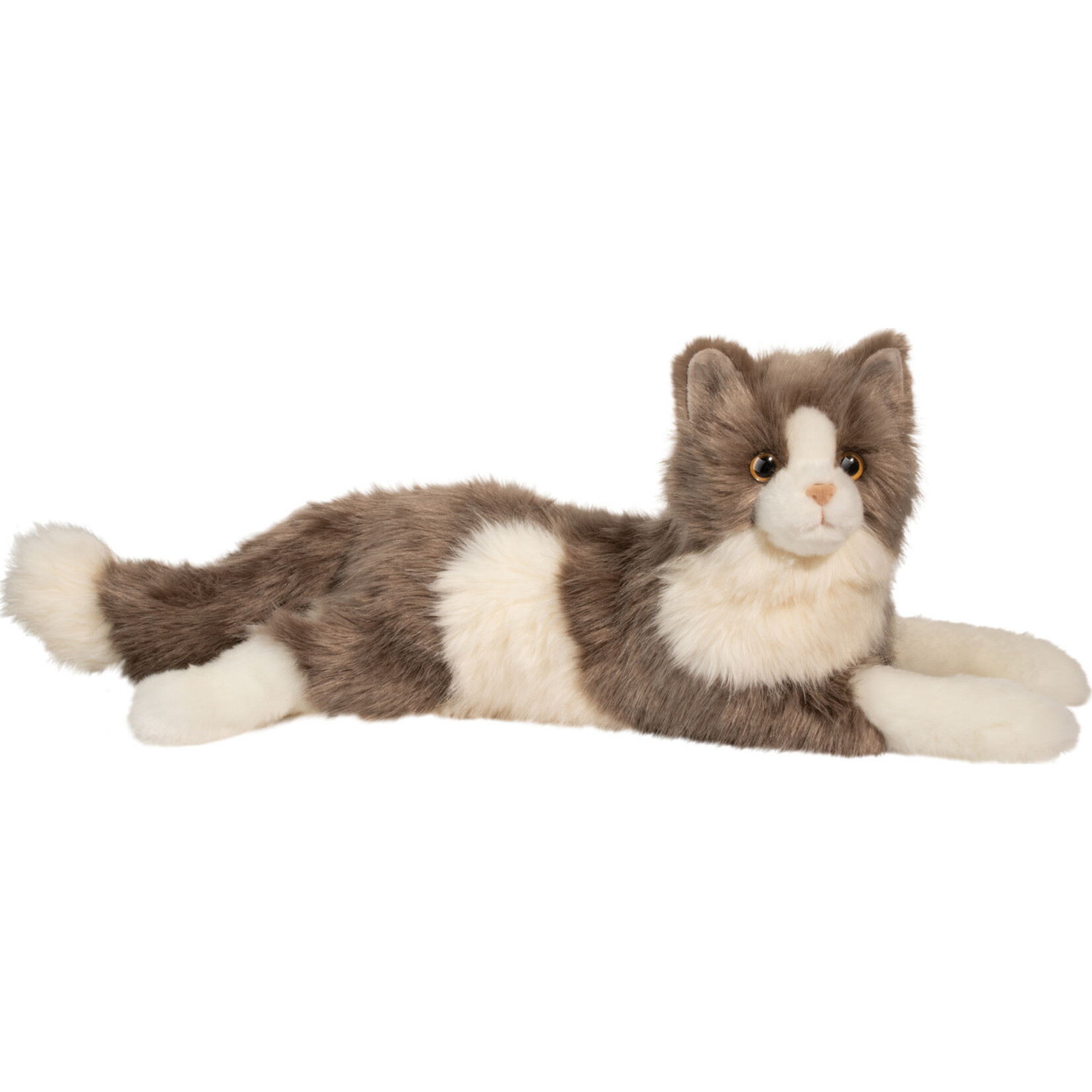 Greta Lying Grey Cat DLux Plush