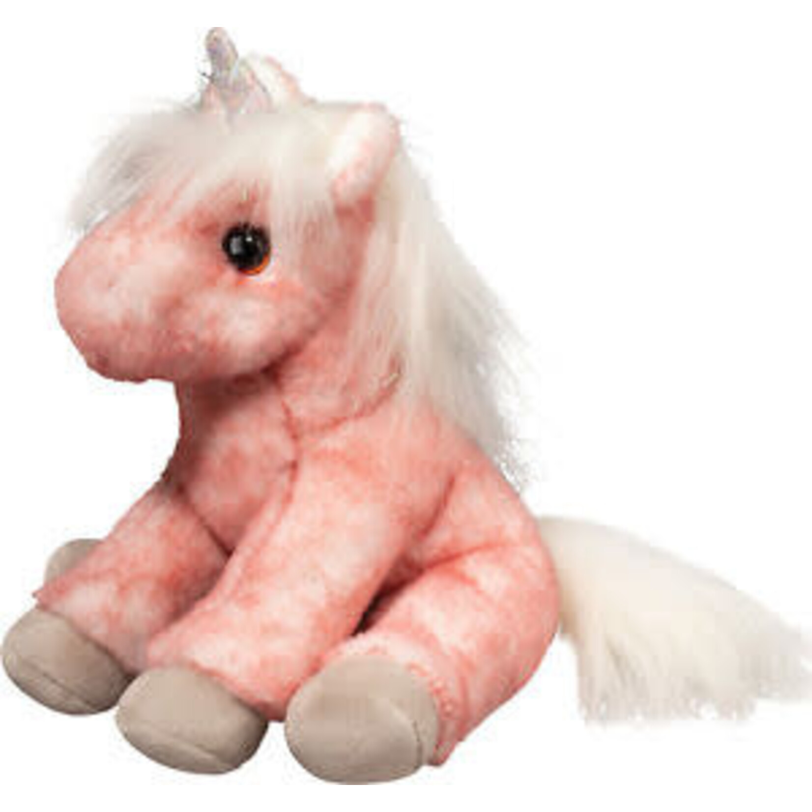 Unicorn Hallie Pink Tipped Sitting Mini Plush