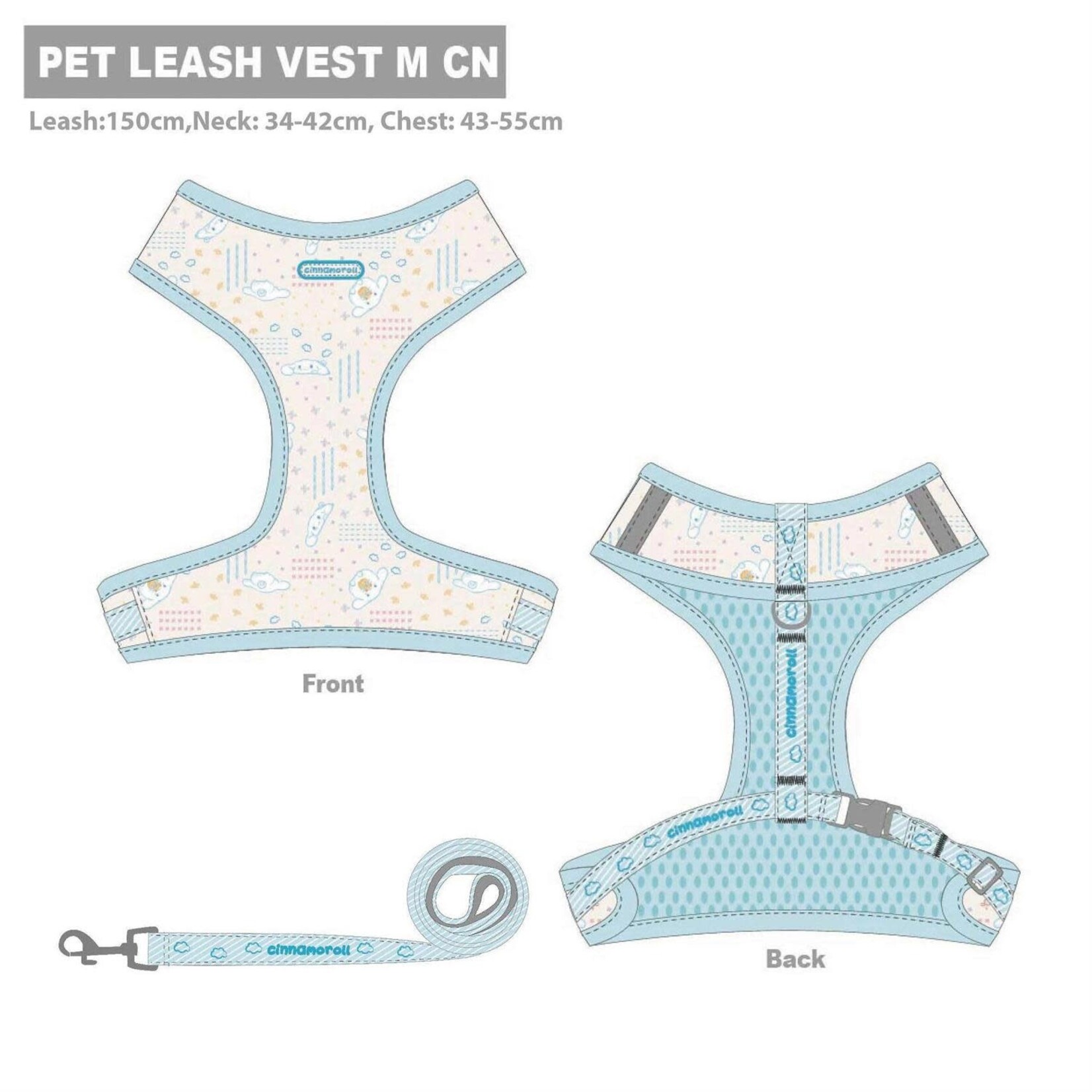 Pet Leash & Harness Cinnamoroll Medium