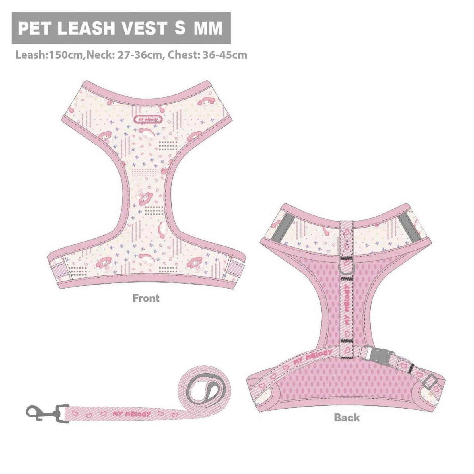 Pet Leash & Harness My Melody Small