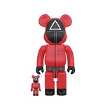 Squid Game Guard Triangle 100% & 400% 2pk Be@rbrick
