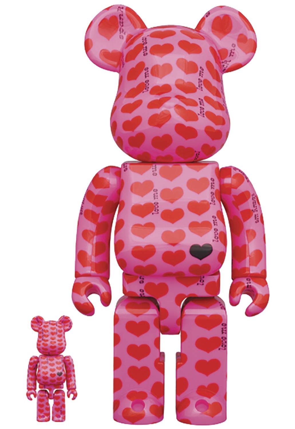 Headwax Org Pink Heart 100% & 400% Be@rbrick 2Pk - Toy Joy