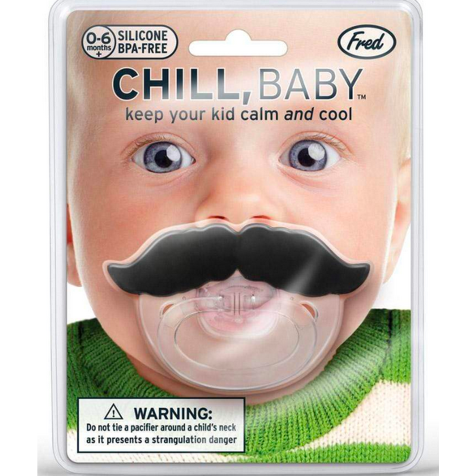 Mustache Pacifier Chill Baby