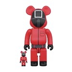 Squid Game Guard Square 100% & 400% 2pk Be@rbrick