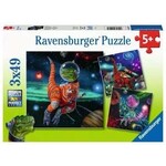 Dinosaurs In Space 3 x 49 Piece Puzzle