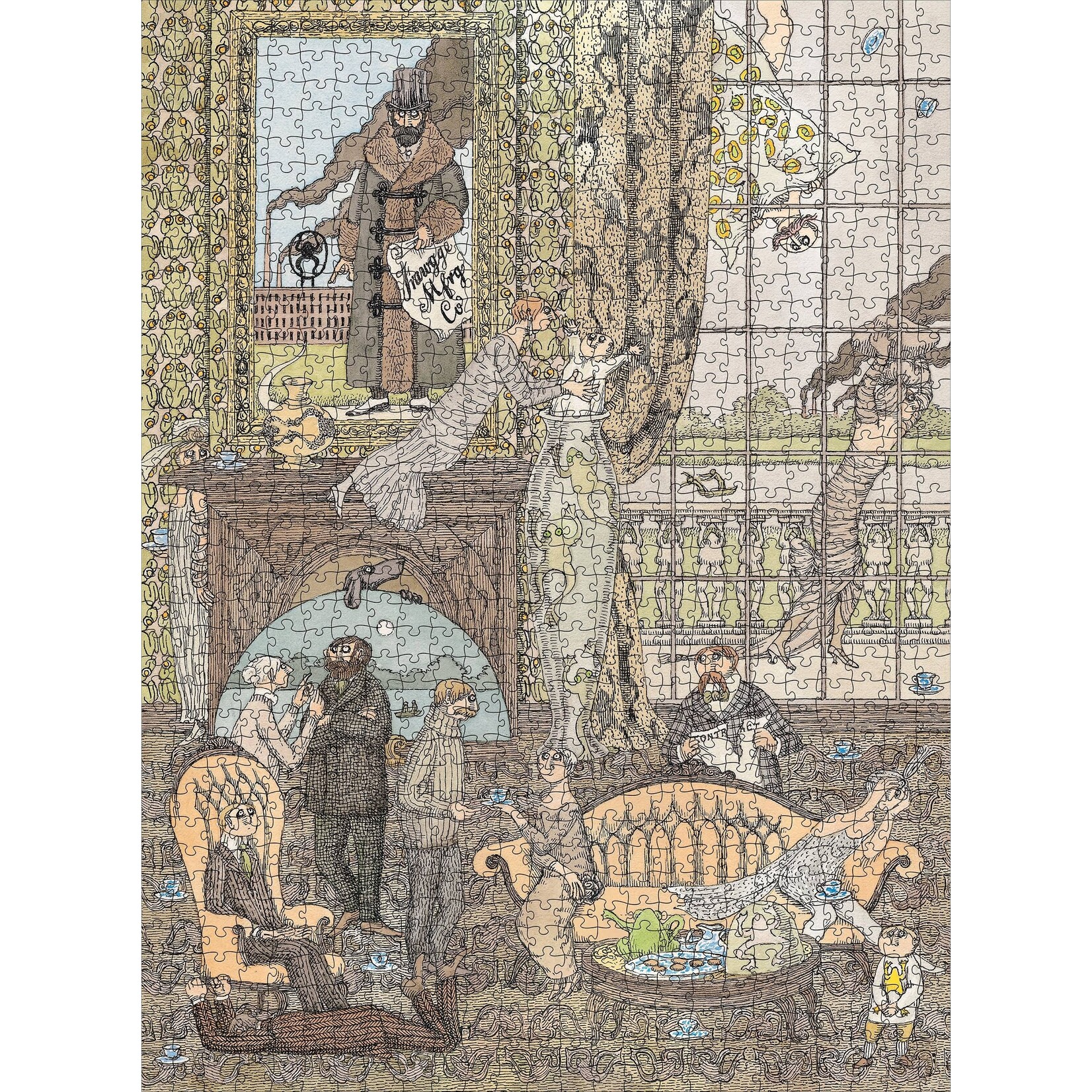 Edward Gorey Frawgge Mfrg. Co. 1000pc Puzzle