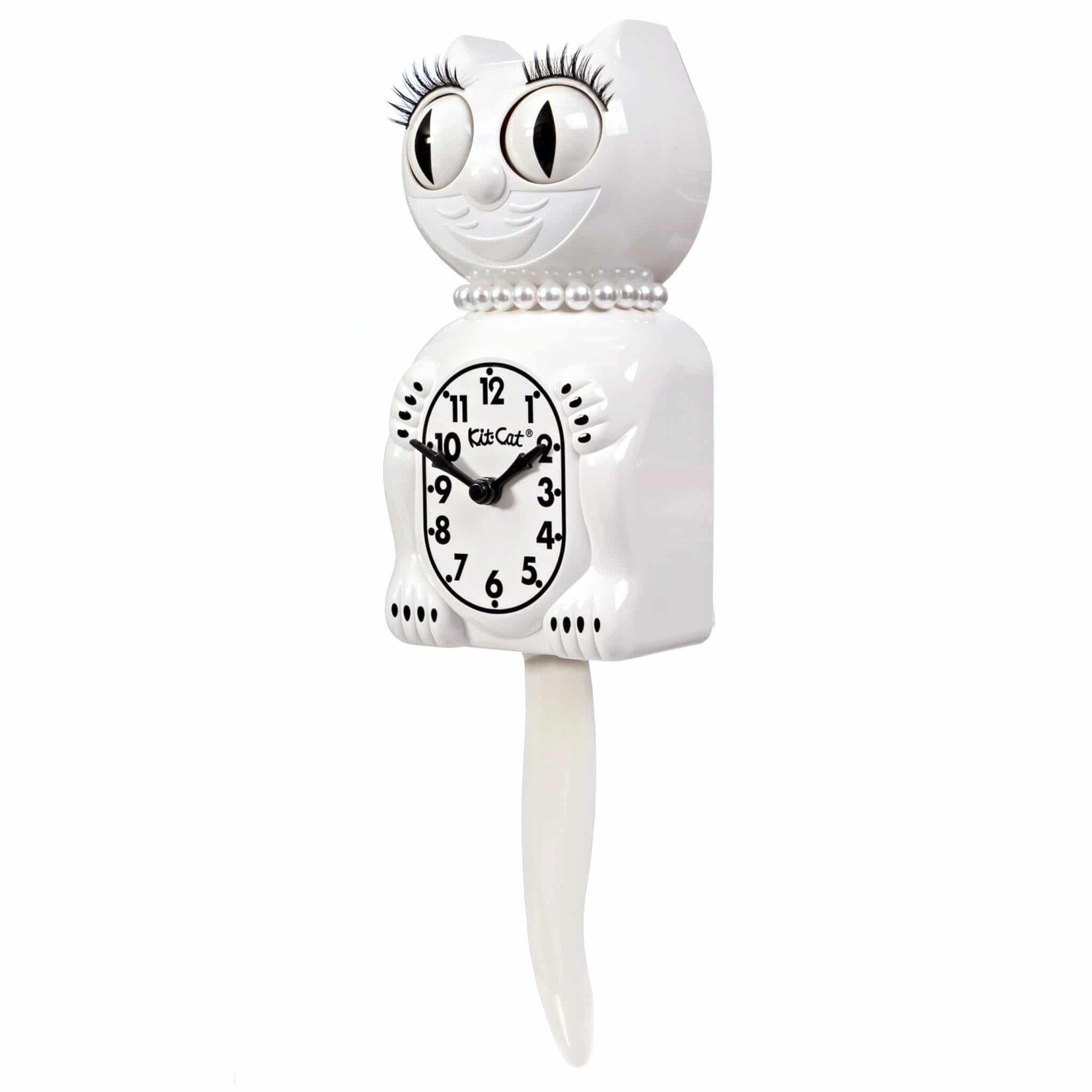 White Lady Kit-Cat Clock