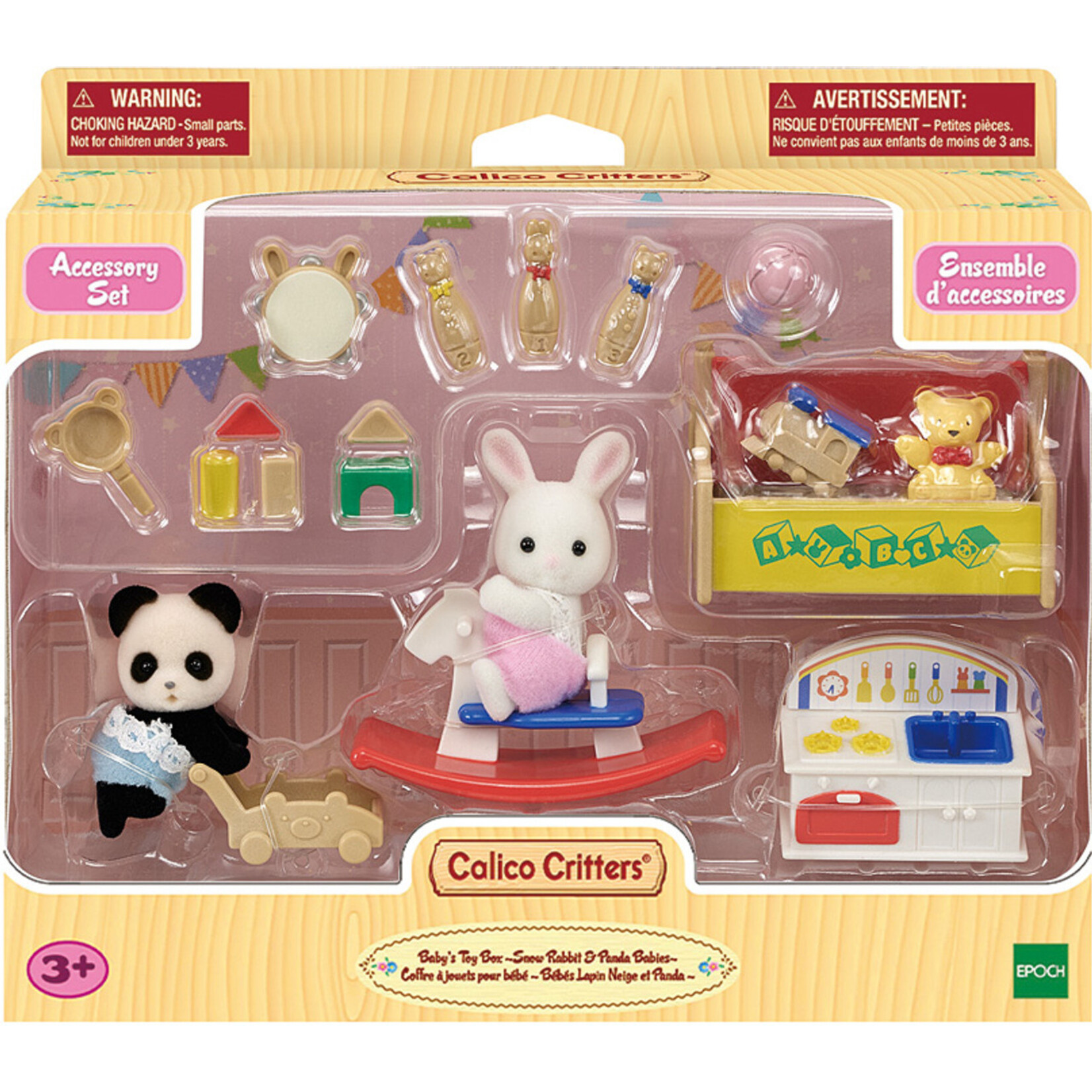 Calico Baby's Toy Box Snow Rabbit and Panda Babies