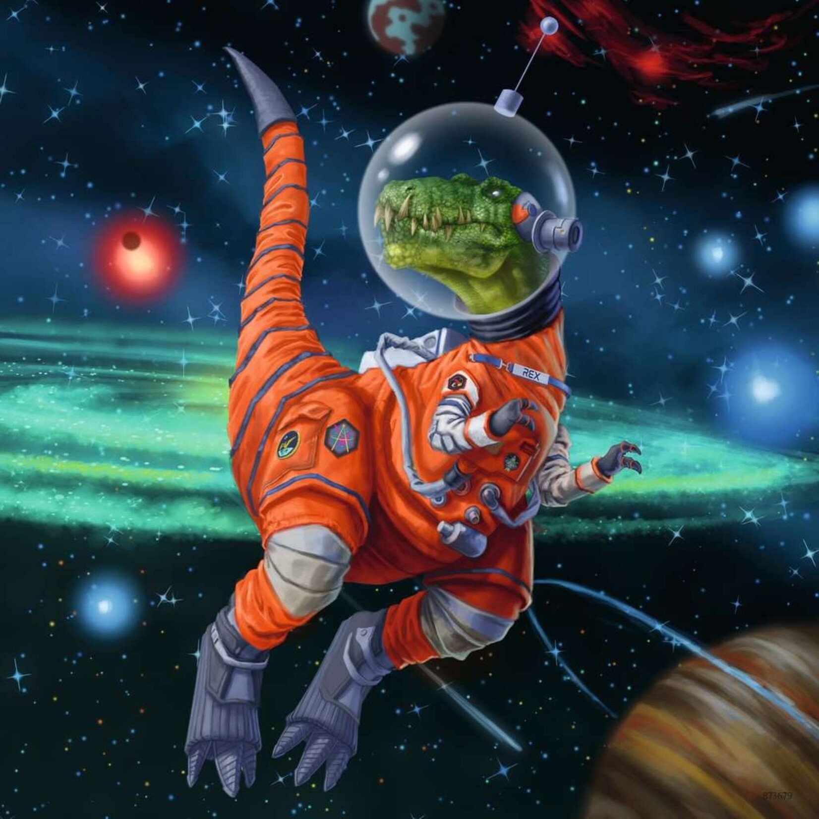 Dinosaurs In Space 3 x 49 Piece Puzzle