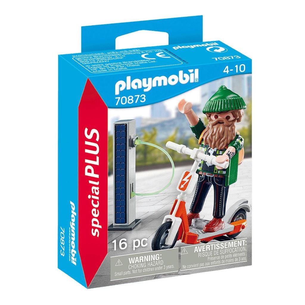 Man With E-Scooter Playmobil Figure - Toy Joy