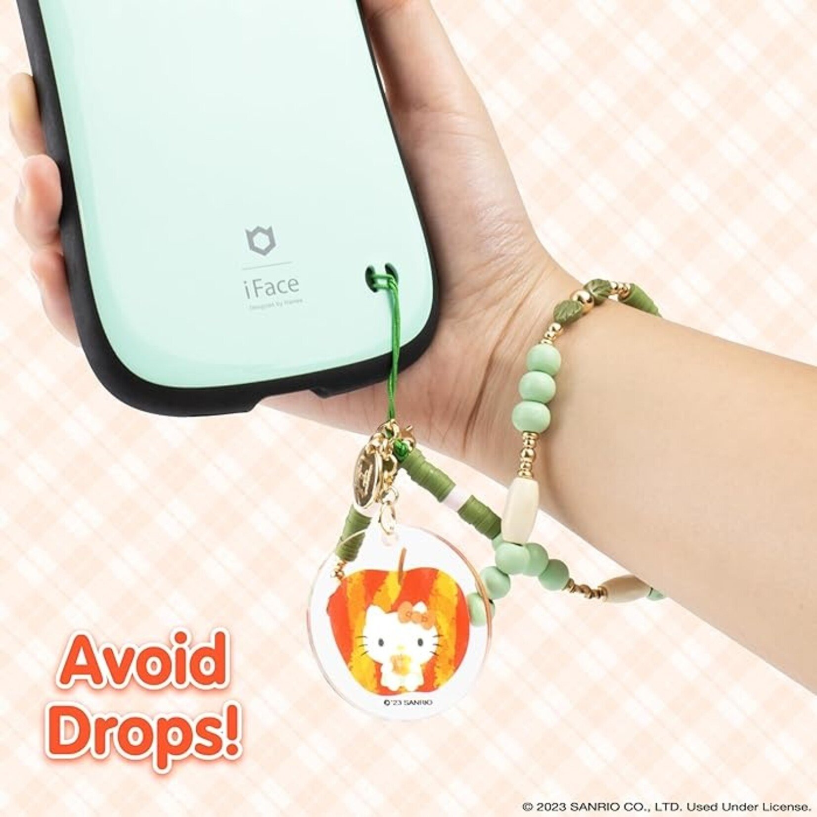 Sanrio Exclusive Beaded Phone Charm - Hello Kitty