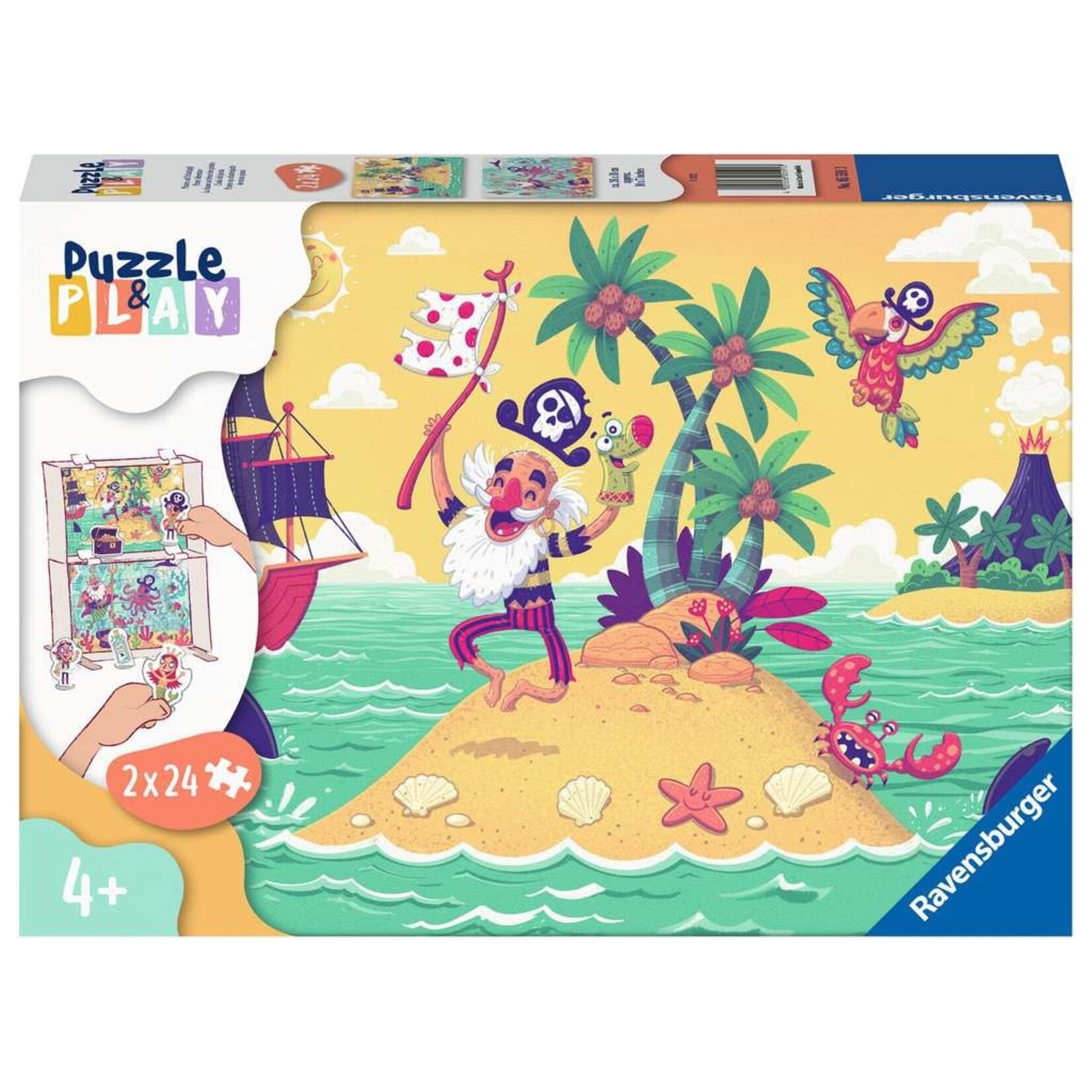 Puzzle & Play: Pirate Adventure 24-Piece Multi-Puzzle