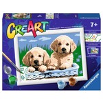 Cute Puppies CreArt Paint By Number Kids Set