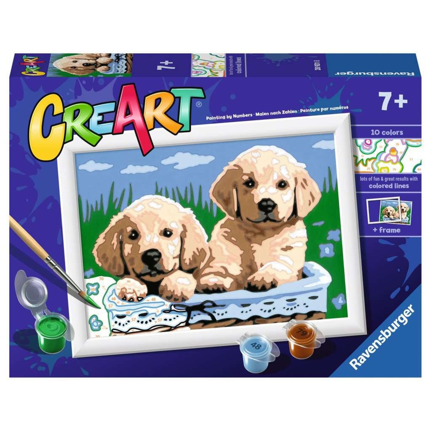 Cute Puppies CreArt Paint By Number Kids Set