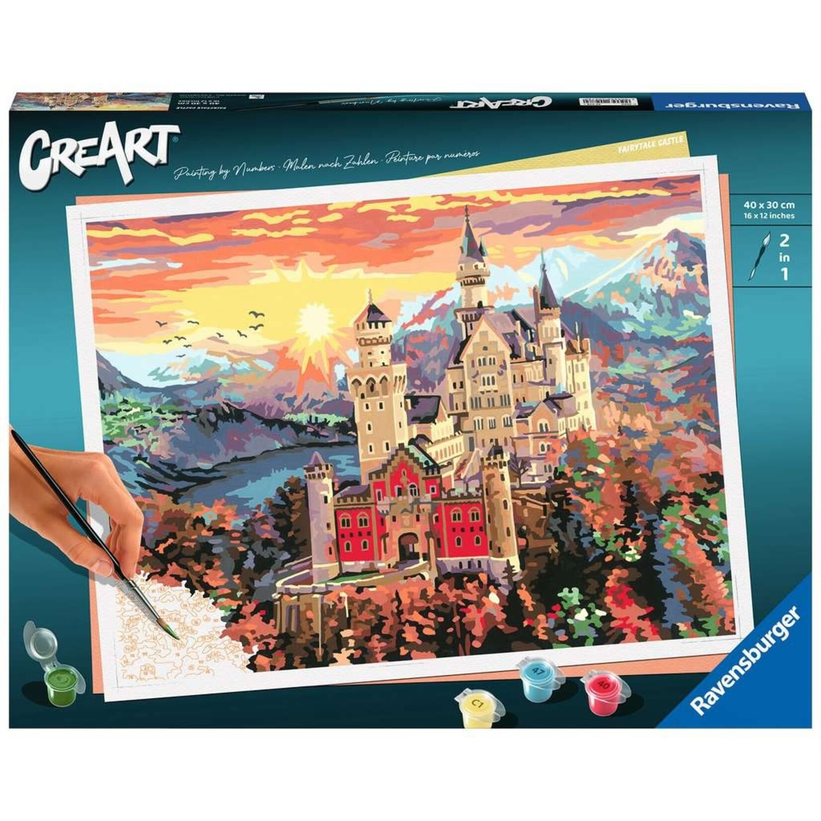 Fairytale Castle CreArt Paint By Number Set - Toy Joy