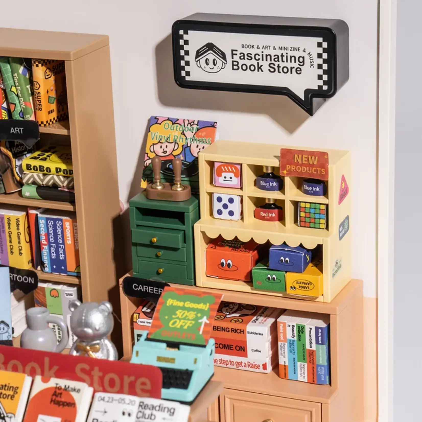Fascinating Book Store Model Kit