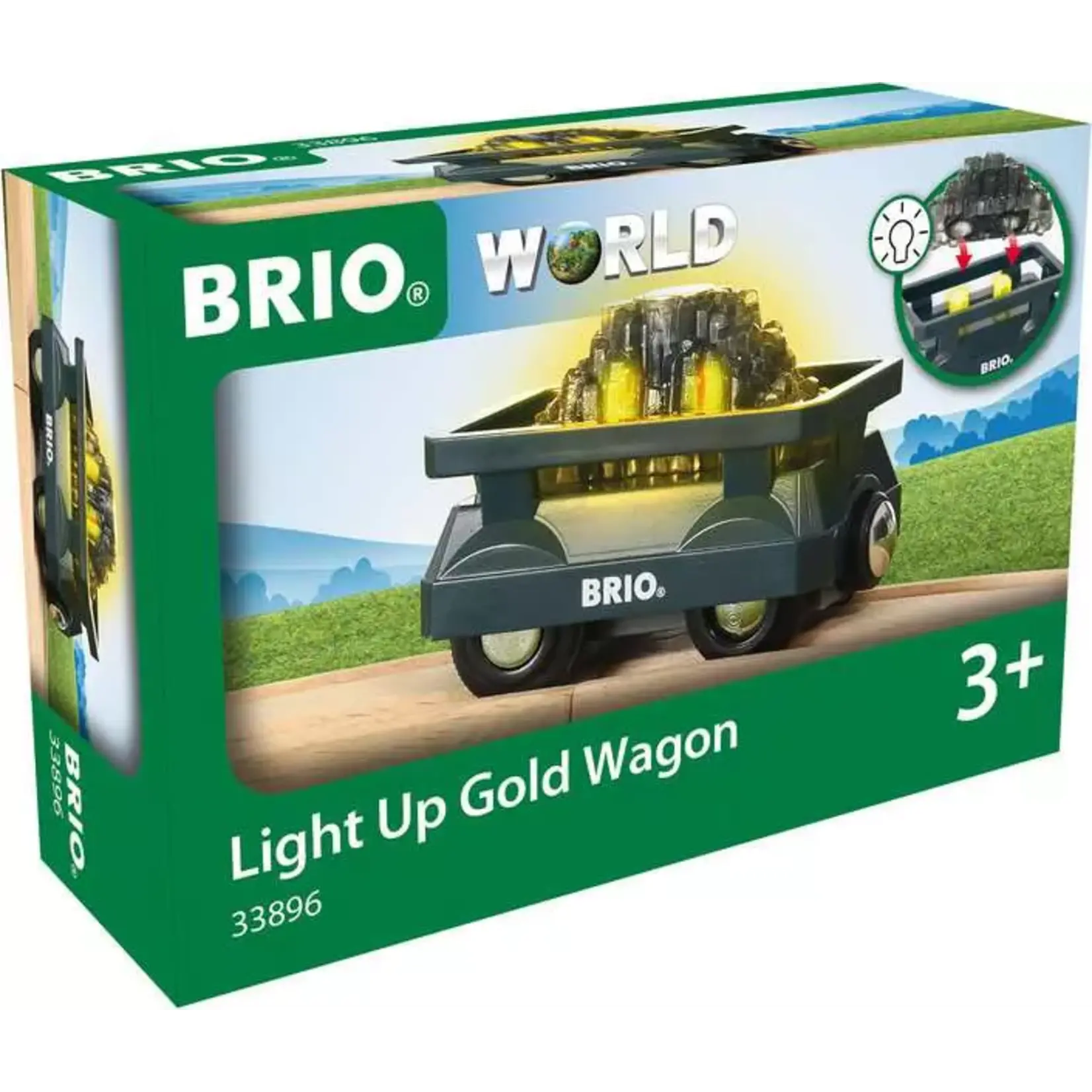 BRIO World Light Up Gold Wagon