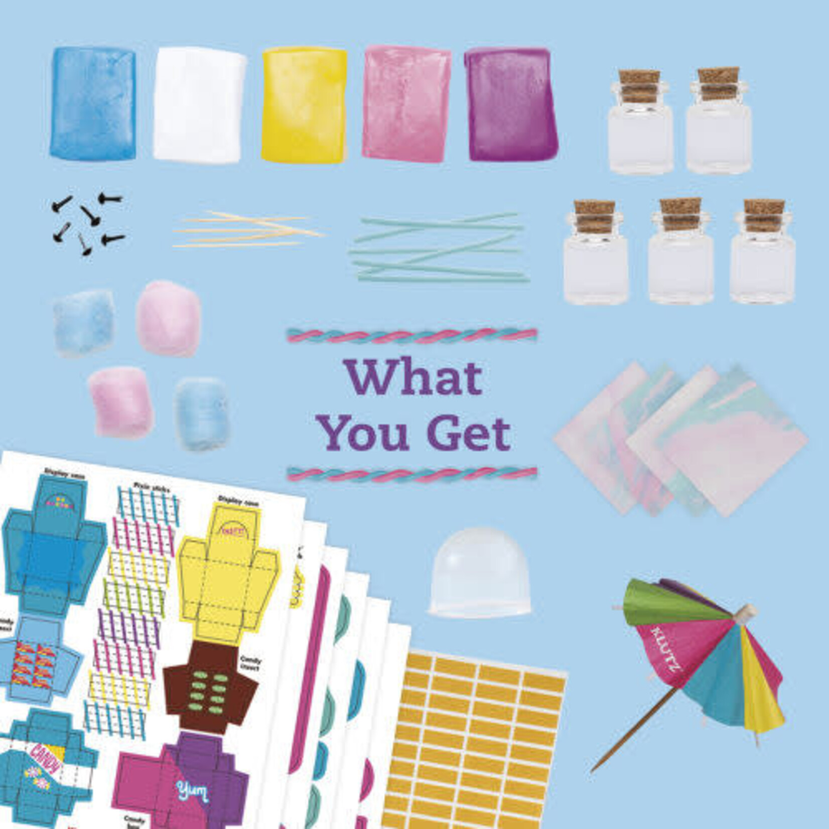 Mini Clay World Candy Cart Book & Activity Kit