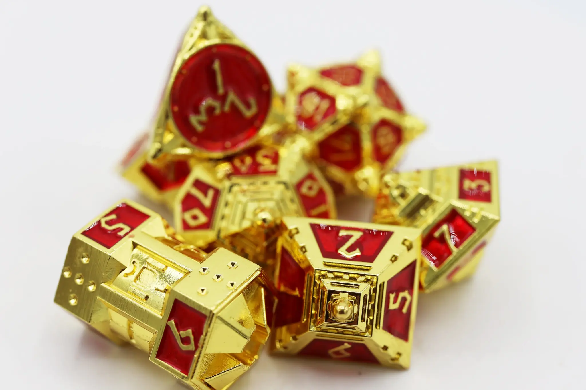 Dice 51: Solar Ruby - Metal RPG Dice Set - Toy Joy
