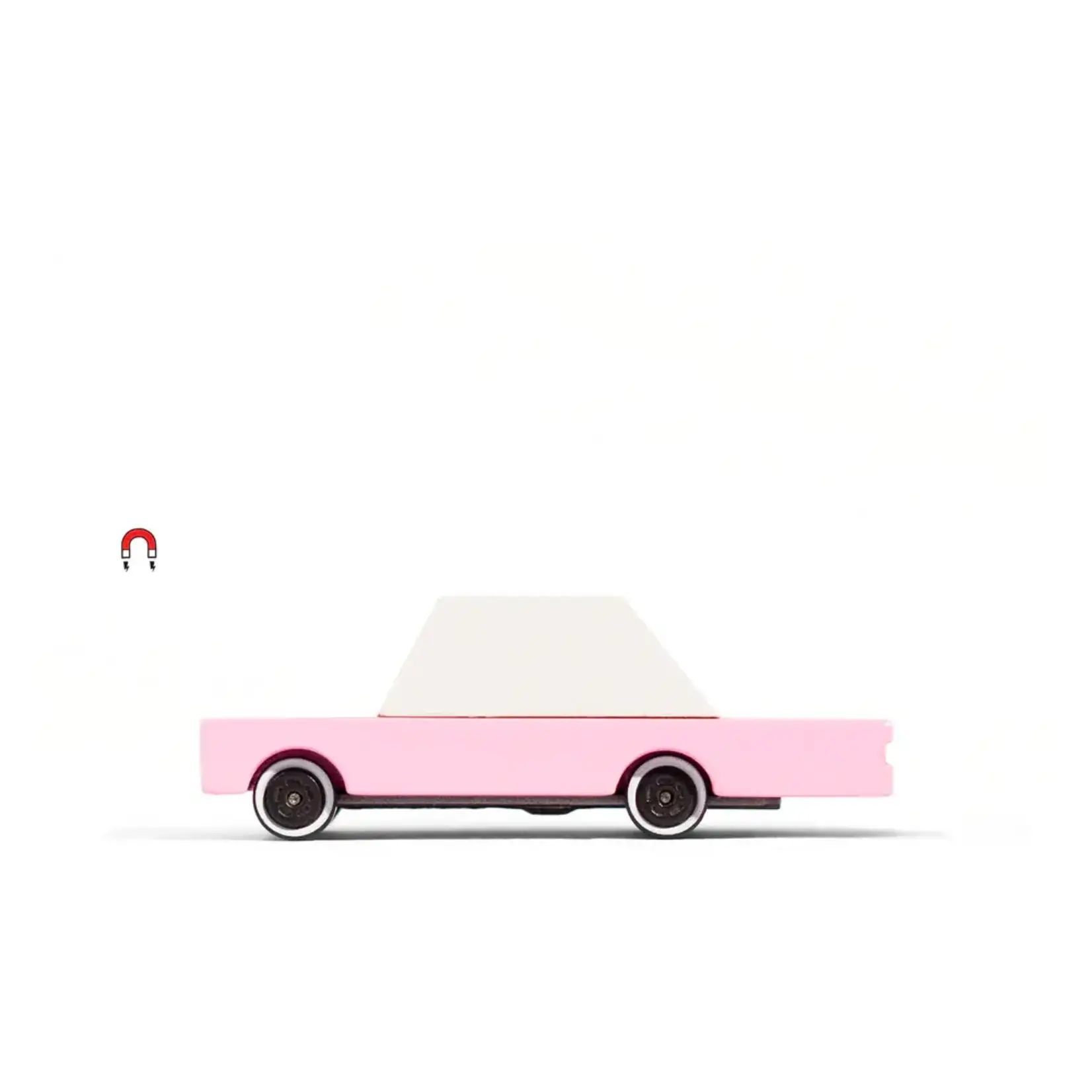 Pink Sedan Wood Car
